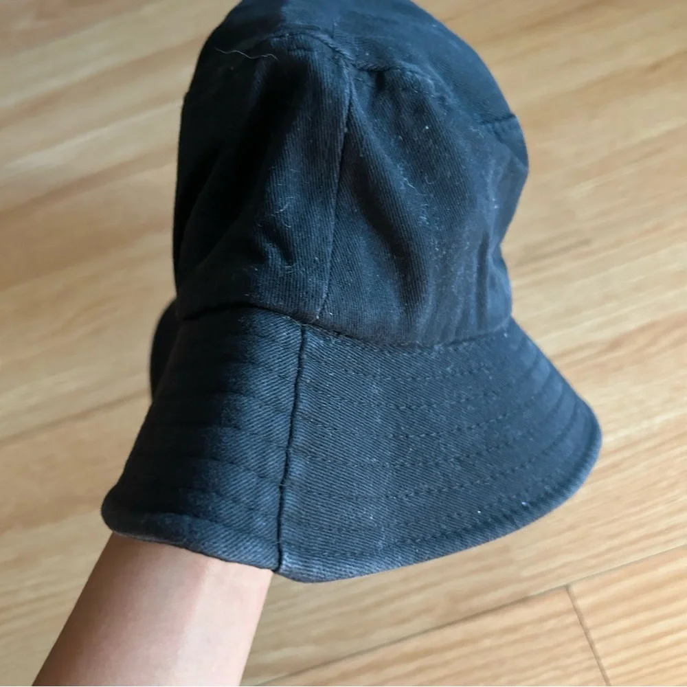 Smiley Face Black Bucket Hat Adult